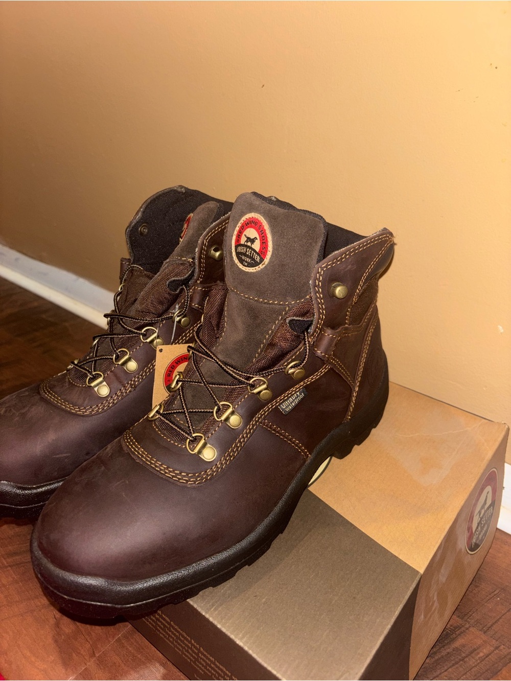 Red Wing Shoes Brown Leather Men's Work Boots